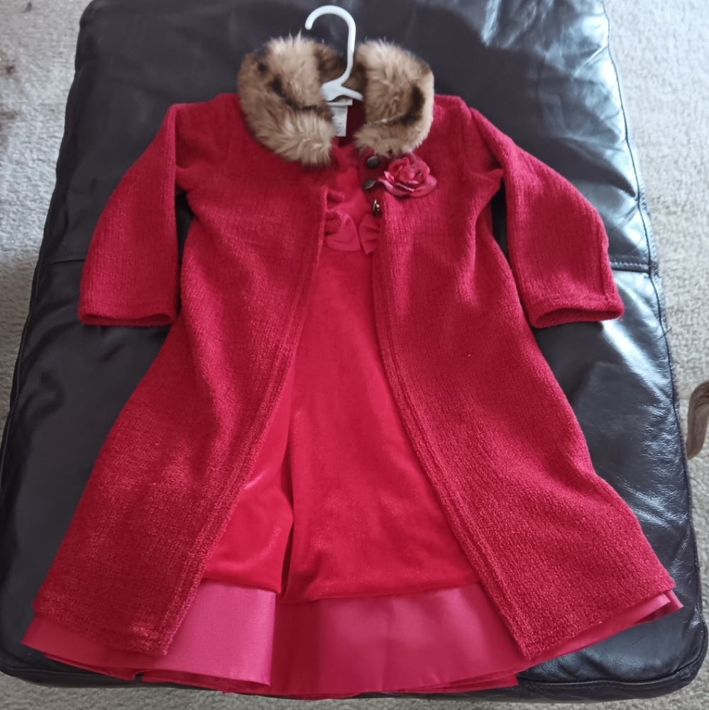 SOLD-Toddler Girl Dress and Sweater Set